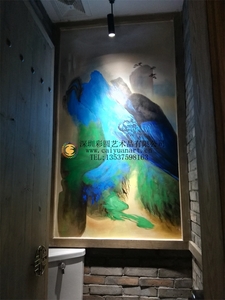 cpzs_ct_hgd_sh-005珠海火锅餐厅手绘墙画_洗手间装饰涂鸦_墙体手绘