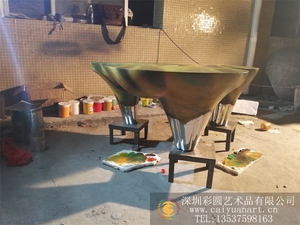 gcal_3Dfd_ch-002水泥浮雕_玻璃钢_不锈钢茶几雕塑彩绘-彩圆包装彩绘公司
