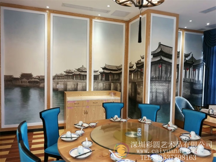 深圳南山餐饮乡里头鱼仔店墙体墙绘-手绘-彩绘壁画010.jpg