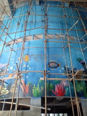 cpzs_jd_ch-002酒店娱乐场所彩绘墙画_海底世界墙体手绘_墙绘3d壁画-彩圆装饰
