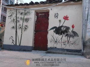 gcal_whq_sh-001深圳宝安光明新区街道文化墙手绘-彩圆壁画公司